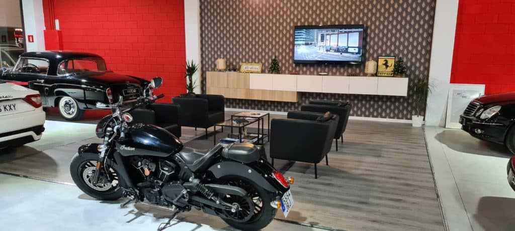 Motorbike in showroom